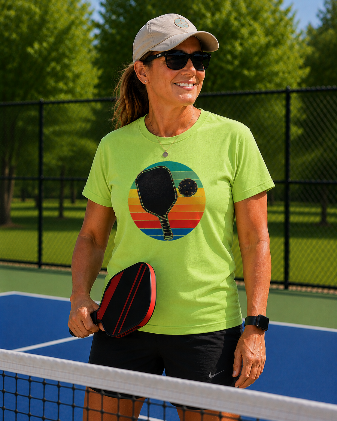 Vintage unisex cotton jersey t-shirt featuring a retro pickleball paddle silhouette graphic by FunzyGear.