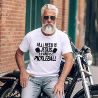 Load image into Gallery viewer, All I Need Is Jesus and Pickleball T-Shirt l Faith and Pickleball Graphic Tee