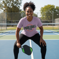Load image into Gallery viewer, Pickle Circle Est Pickleball T-Shirt lifestyle mockup L