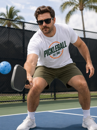 Load image into Gallery viewer, Pickle Circle Est Pickleball T-Shirt lifestyle M