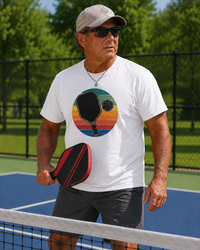 Load image into Gallery viewer, Retro Pickleball T-Shirt l Vintage Paddle Graphic Shirt