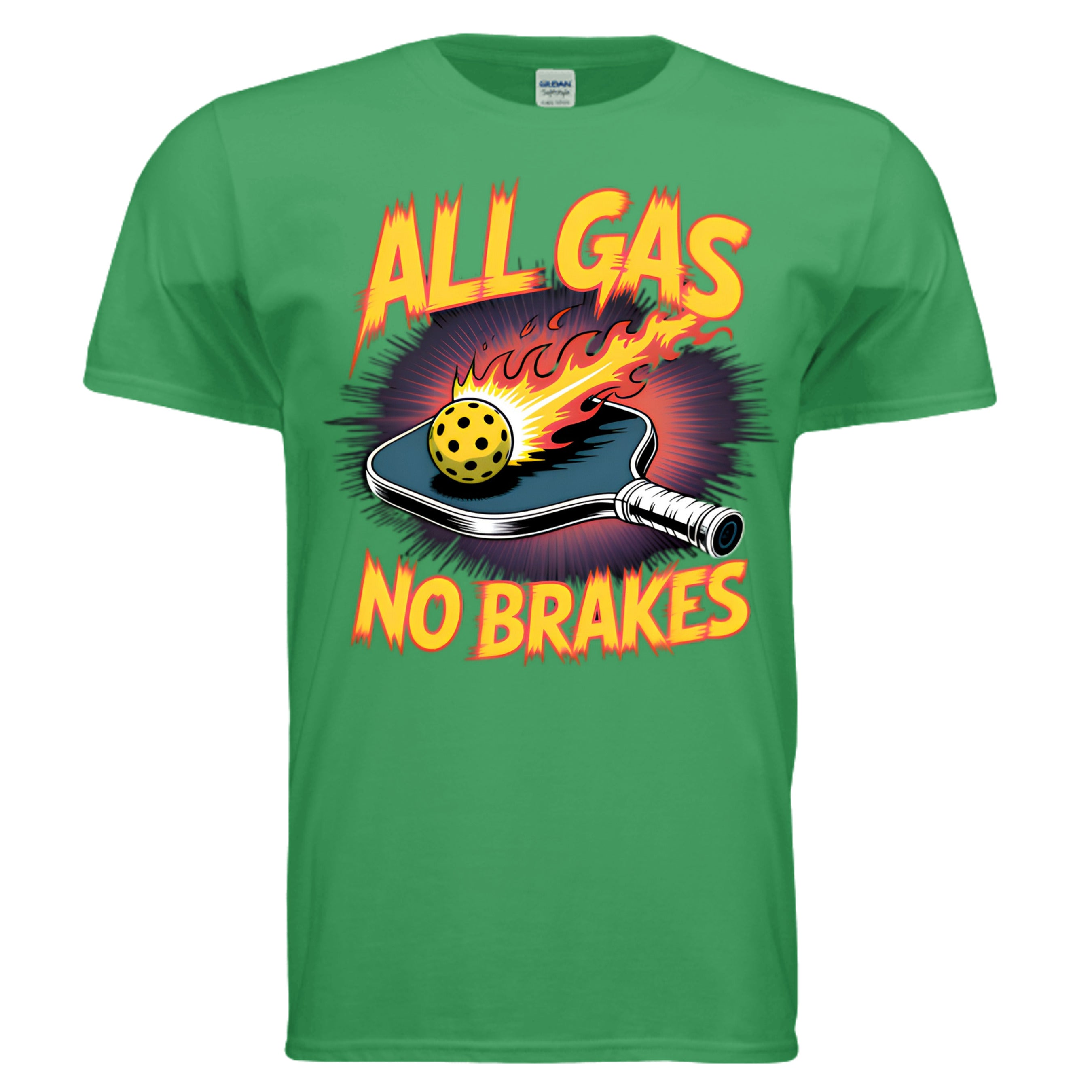 All Gas No Brakes Pickleball Cotton Jersey T-shirt l Funny Graphic